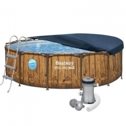 Каркасный бассейн Bestway Splashview Pool 427х107см, 13030л, фильтр-насос, лестница, тент