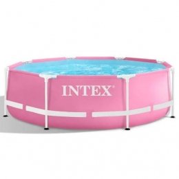 Каркасный бассейн Intex Pink Metal Frame 244х76 см, 2843л.